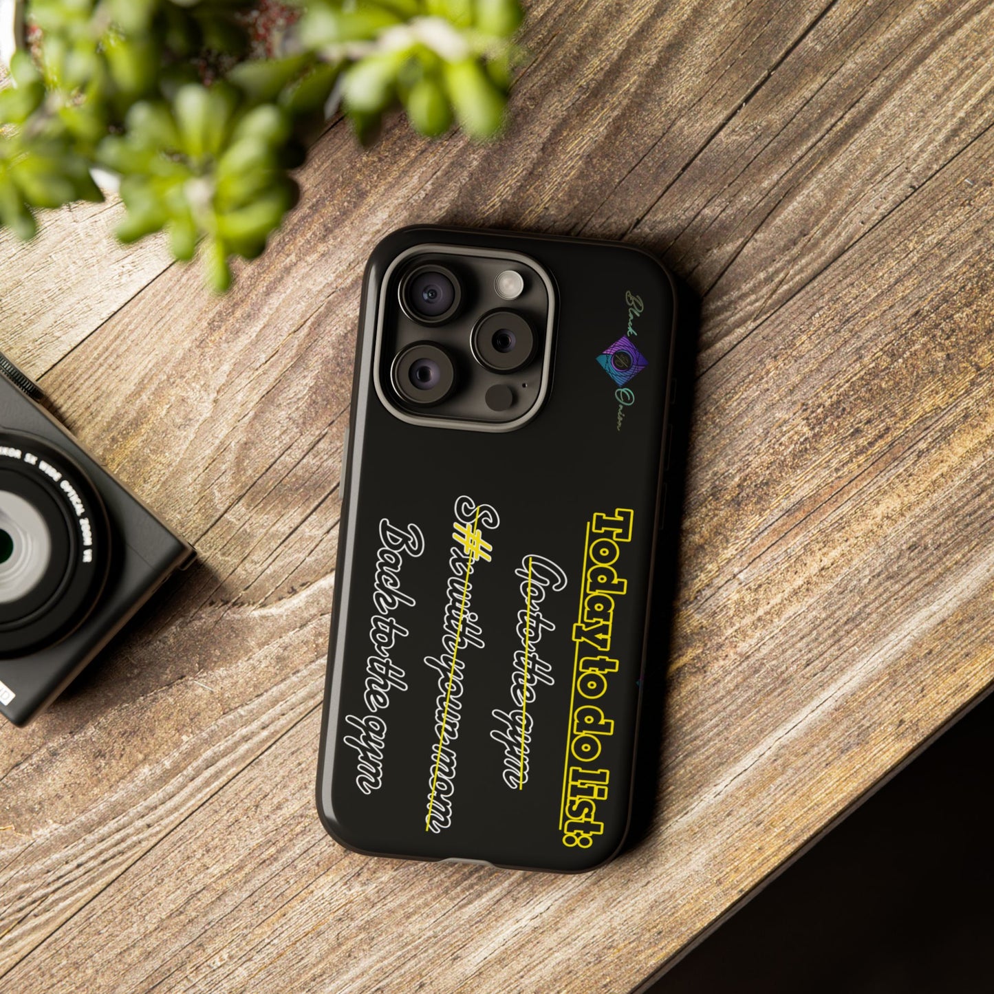 BlackOnion Brand New Phone Case - with Motivational Workout Motif’Today to do list ‘💪🔥🫵