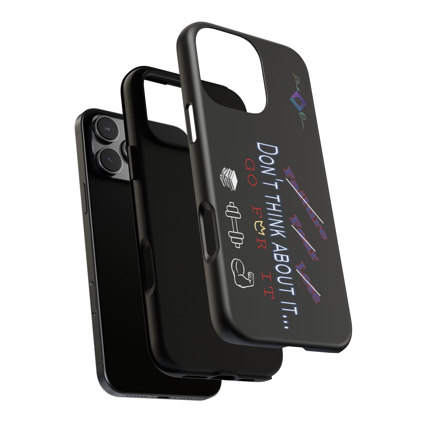 BlackOnion Brand New Phone Case - with Motivational Workout Motif’Don’t think ‘💪🔥🫵
