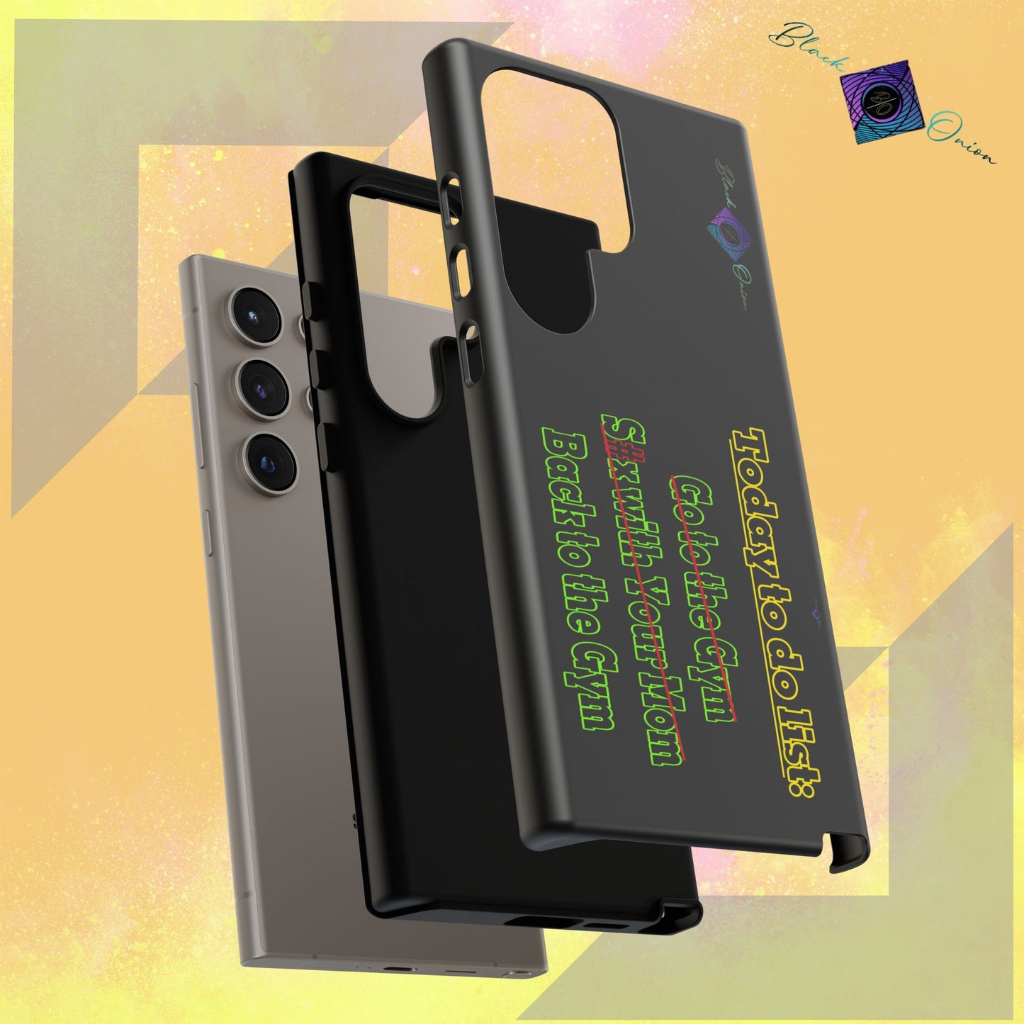 BlackOnion Brand New Phone Case - with Motivational Workout Motif’Today To Do List V2 ‘💪🔥🫵