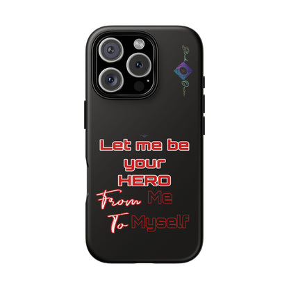 BlackOnion Brand New Phone Case - with Motivational Workout Motif’Let me be your Hero ‘💪🔥🫵