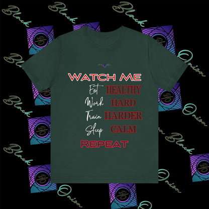 BlackOnion "Watch Me" T-Shirt with Workout Motif V3  💪🔥