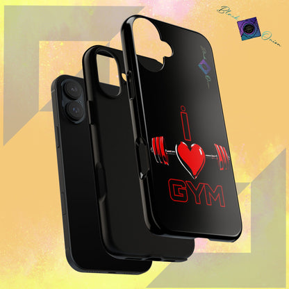 BlackOnion Brand New Phone Case - with Motivational Workout Motif’I Love Gym ‘💪🔥🫵
