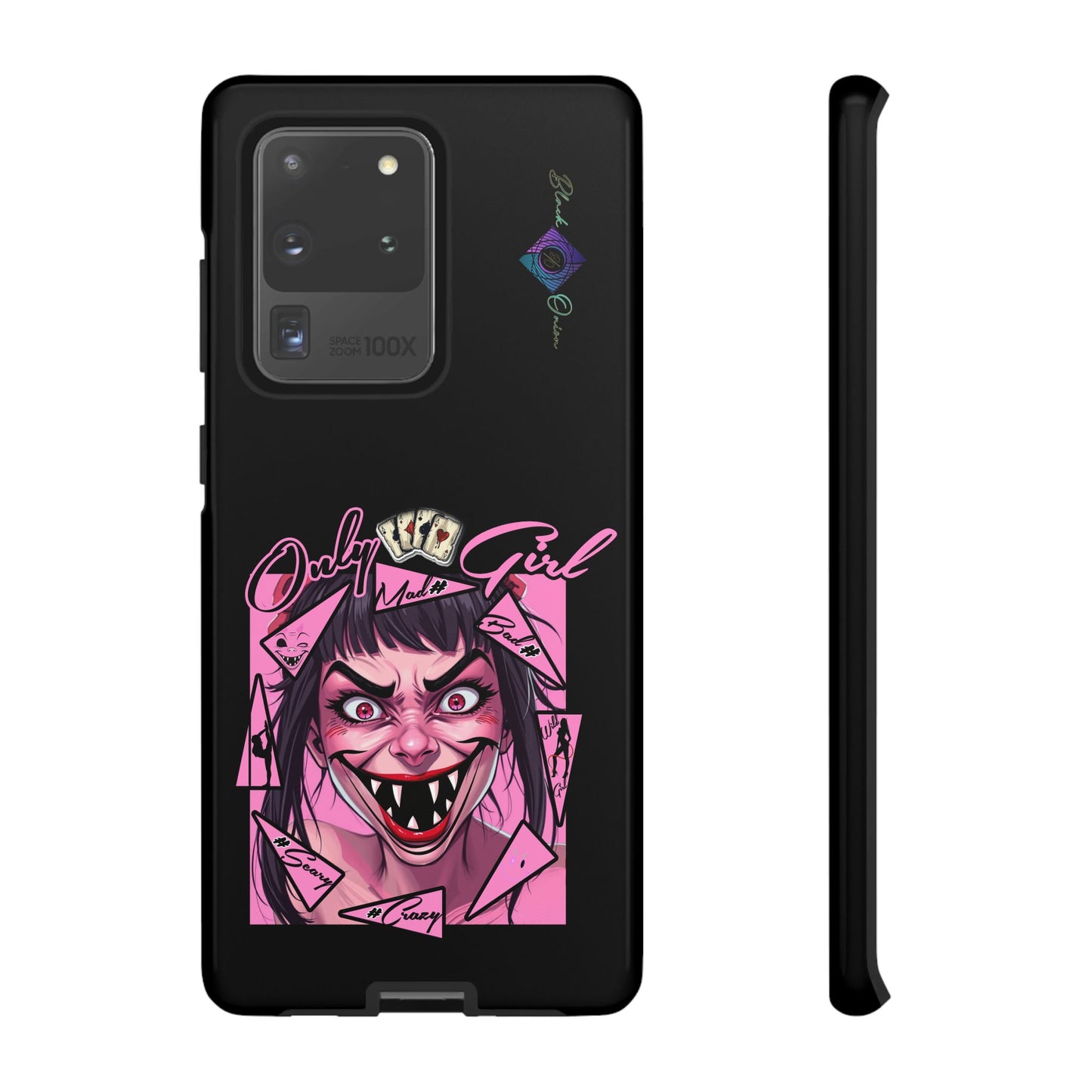 BlackOnion Brand New Phone Case - with Motivational Workout Motif’ Mad Girl💋🌸 ‘🔥🫵