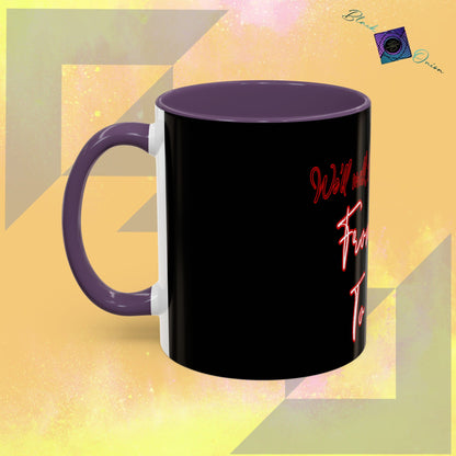 BlackOnion Coffee Mug - 11oz with Workout Motif ‘We’ll walk this road together’🔥💪🫵