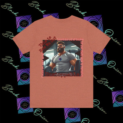 BlackOnion T-shirt with Workout Motif “Unstoppable “💪🔥🫵