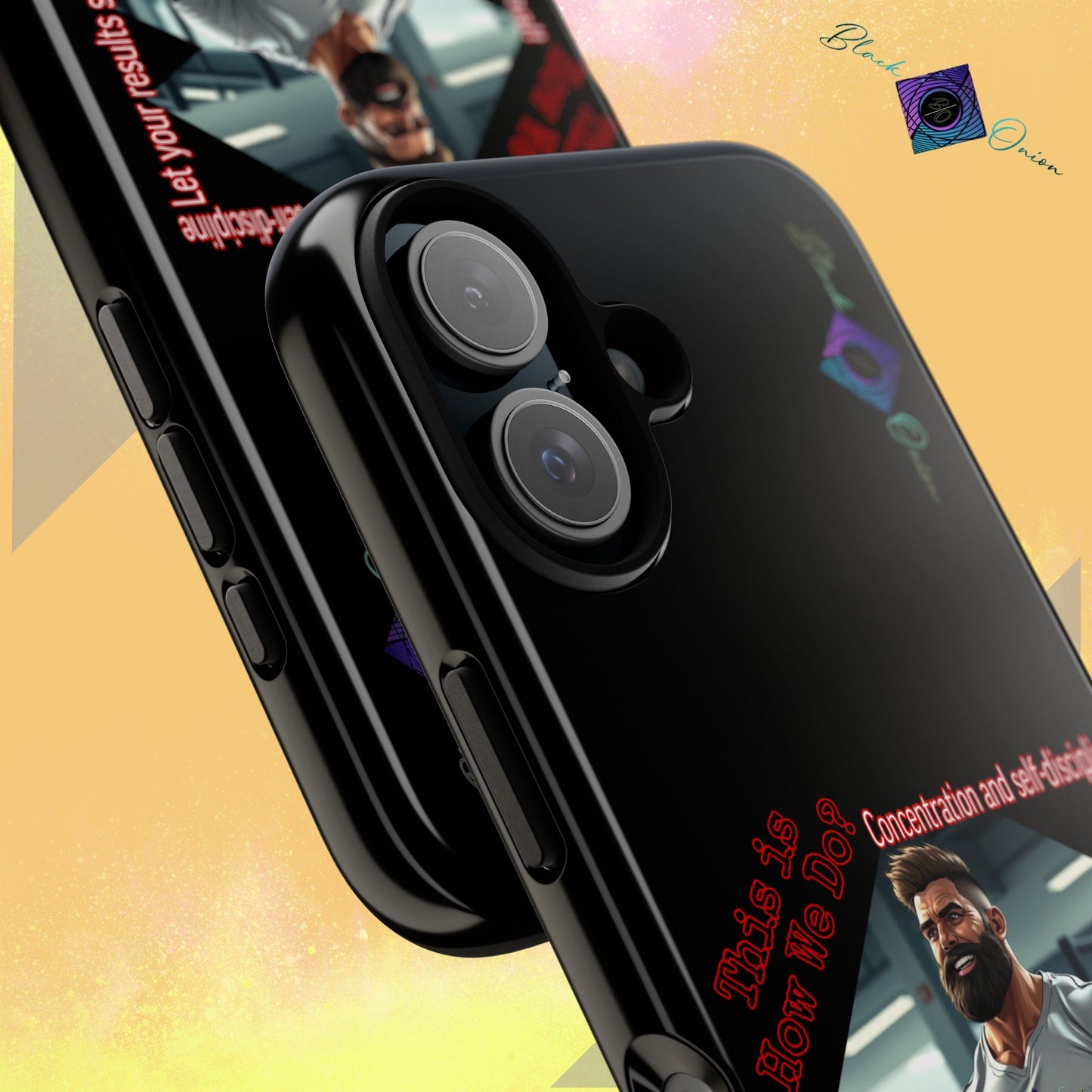 BlackOnion Brand New Phone Case - with Motivational Workout Motif’Unstoppable ‘💪🔥🫵