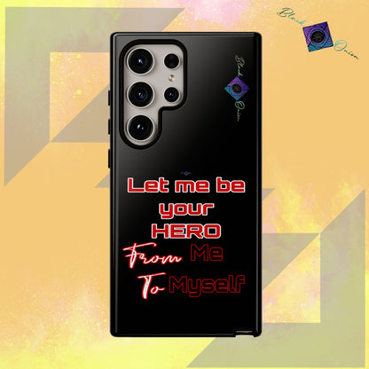 BlackOnion Brand New Phone Case - with Motivational Workout Motif’Let me be your Hero ‘💪🔥🫵