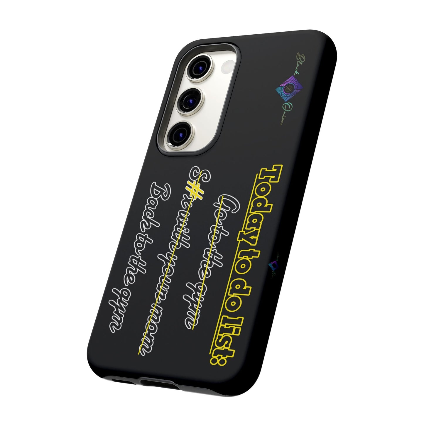 BlackOnion Brand New Phone Case - with Motivational Workout Motif’Today to do list ‘💪🔥🫵