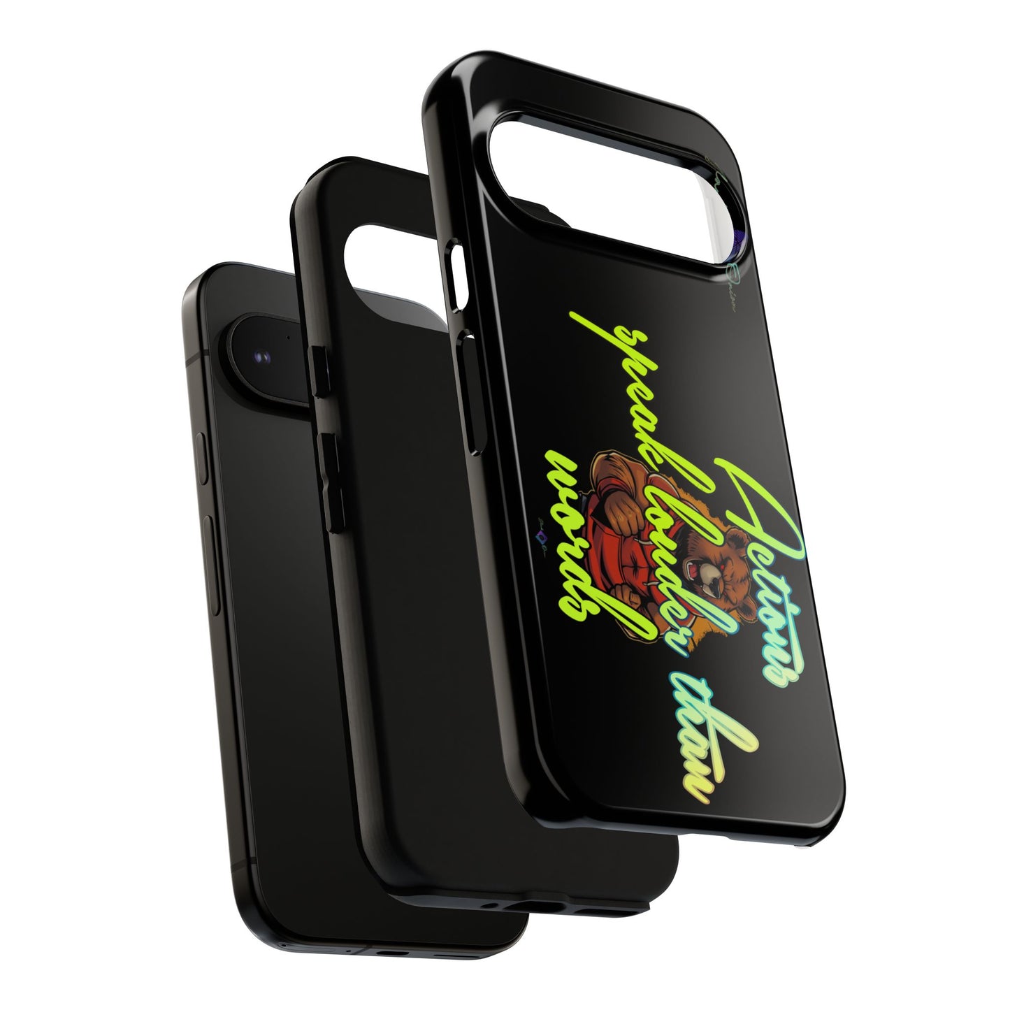 BlackOnion Brand New Phone Case - with Motivational Workout Motif ‘Actions speak lauder ‘💪🔥🫵