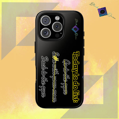 BlackOnion Brand New Phone Case - with Motivational Workout Motif’Today to do list ‘💪🔥🫵
