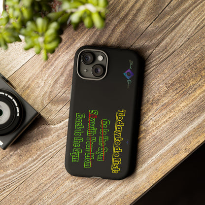 BlackOnion Brand New Phone Case - with Motivational Workout Motif’Today To Do List V2 ‘💪🔥🫵