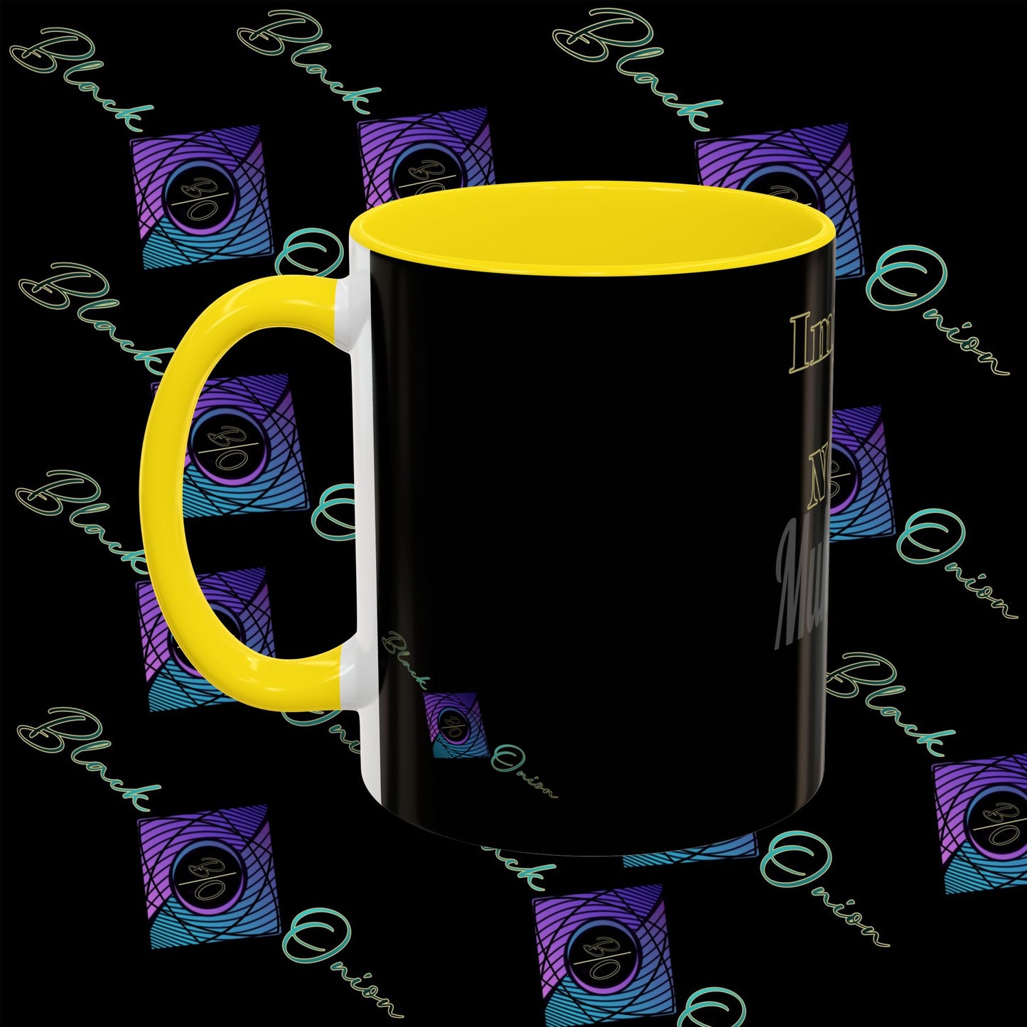 BlackOnion Coffee Mug 2 with Workout Motif ‘Impossible is NothingV2’🫵🔥💪