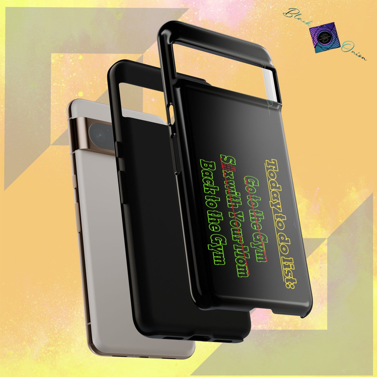 BlackOnion Brand New Phone Case - with Motivational Workout Motif’Today To Do List V2 ‘💪🔥🫵