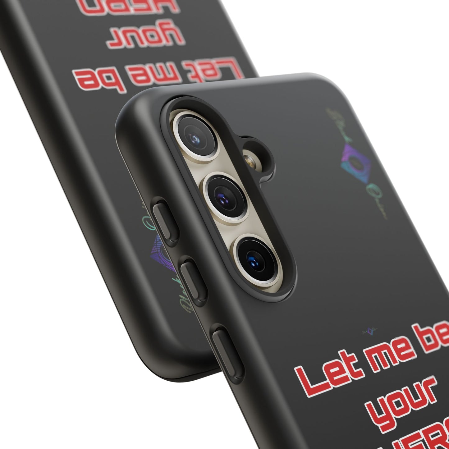 BlackOnion Brand New Phone Case - with Motivational Workout Motif’Let me be your Hero ‘💪🔥🫵