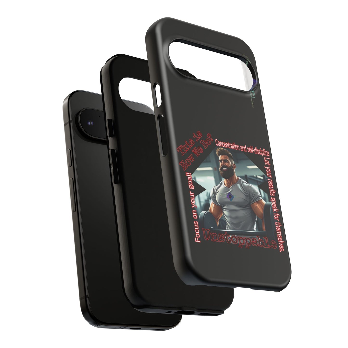 BlackOnion Brand New Phone Case - with Motivational Workout Motif’Unstoppable ‘💪🔥🫵