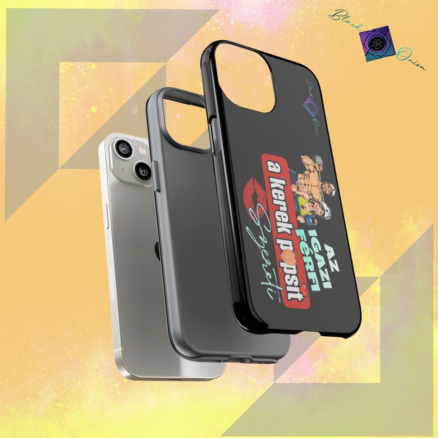 BlackOnion Brand New Phone Case - with Motivational Workout Motif ‘Az igazi férfi ‘💪🔥🫵