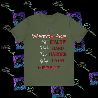 BlackOnion "Watch Me" T-Shirt with Workout Motif V3  💪🔥