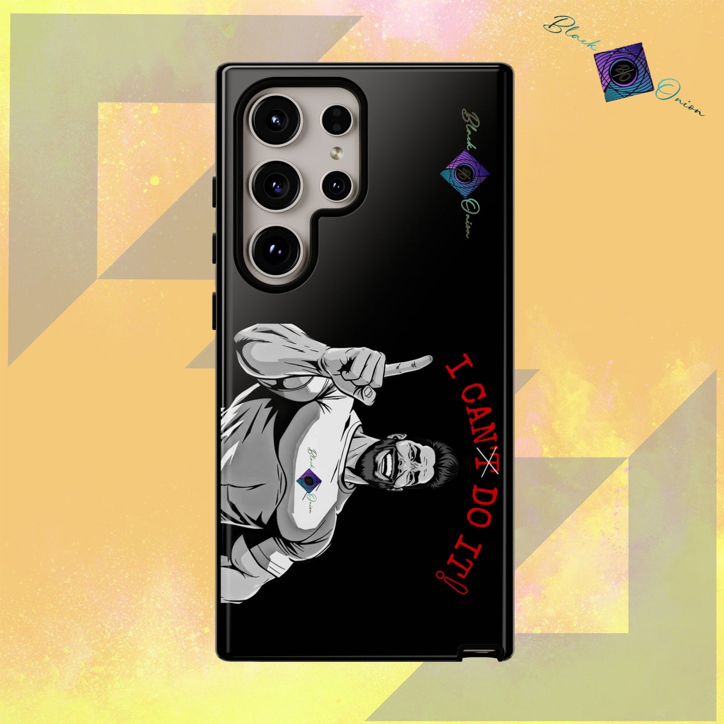 BlackOnion Brand New Phone Case - with Motivational Workout Motif’I Can Do It ‘💪🔥🫵