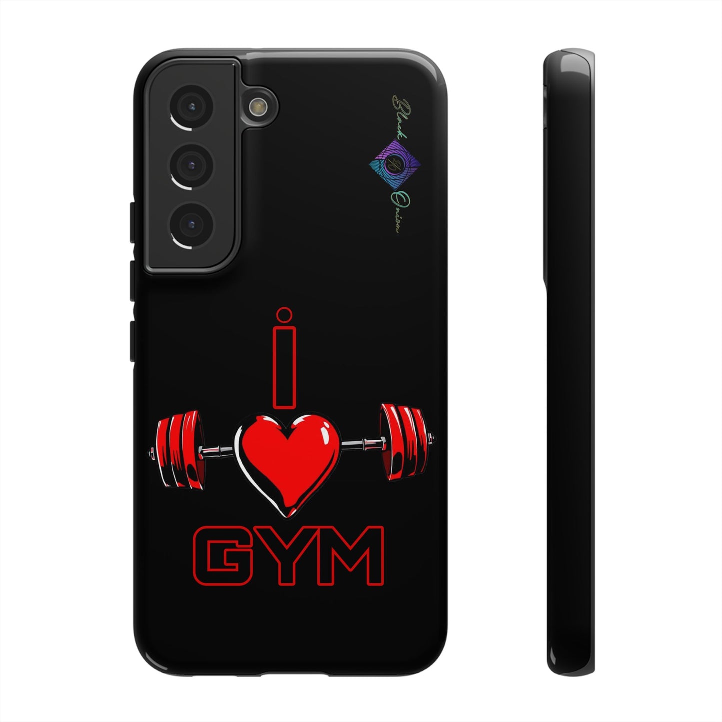 BlackOnion Brand New Phone Case - with Motivational Workout Motif’I Love Gym ‘💪🔥🫵