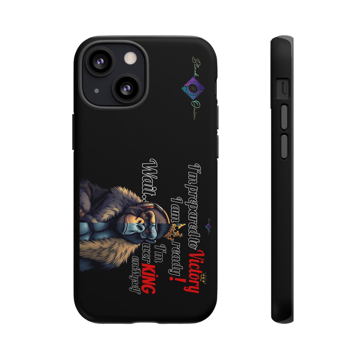 BlackOnion Brand New Phone Case - with Motivational Workout Motif’Victory 👑‘💪🔥🫵