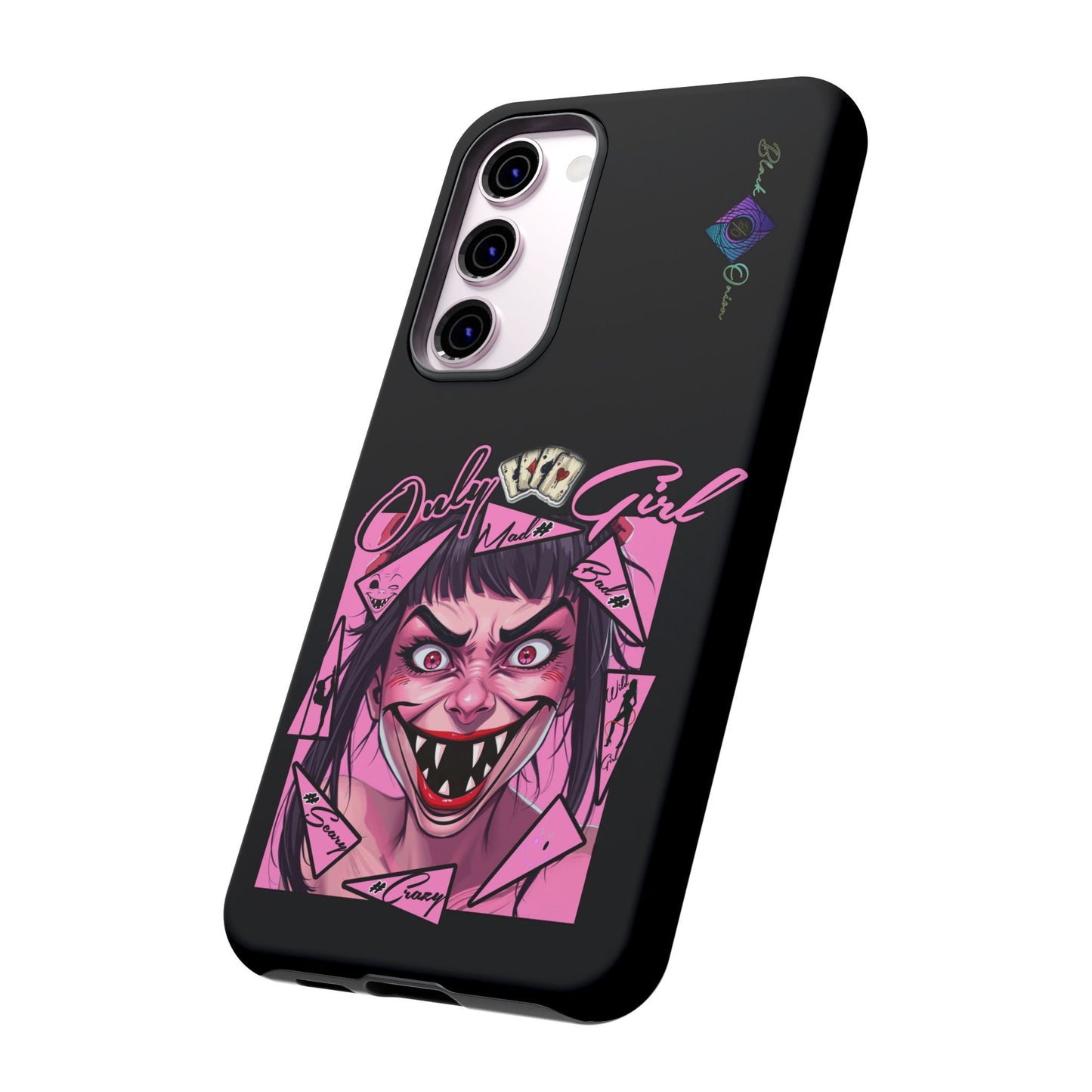 BlackOnion Brand New Phone Case - with Motivational Workout Motif’ Mad Girl💋🌸 ‘🔥🫵