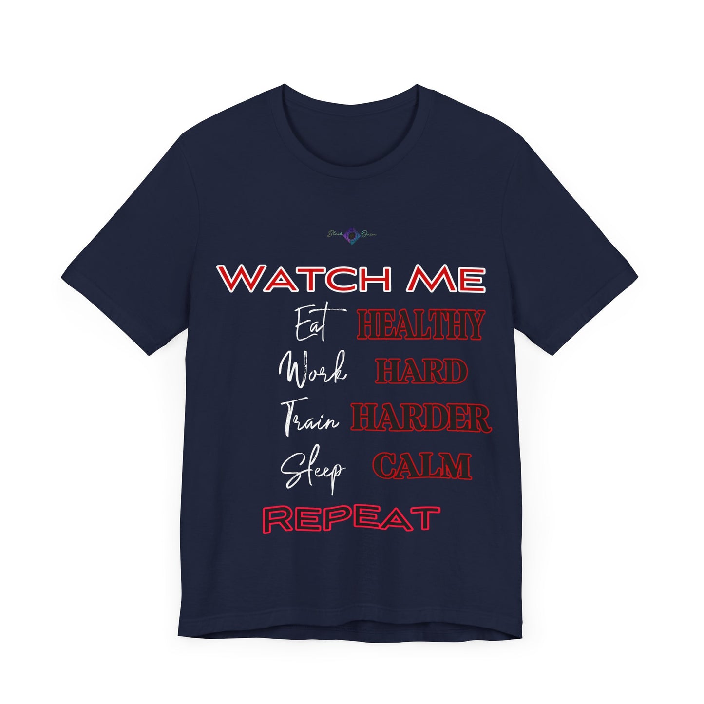 BlackOnion "Watch Me" T-Shirt with Workout Motif V3  💪🔥