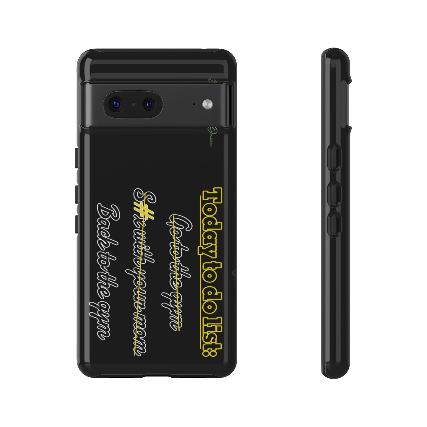 BlackOnion Brand New Phone Case - with Motivational Workout Motif’Today to do list ‘💪🔥🫵