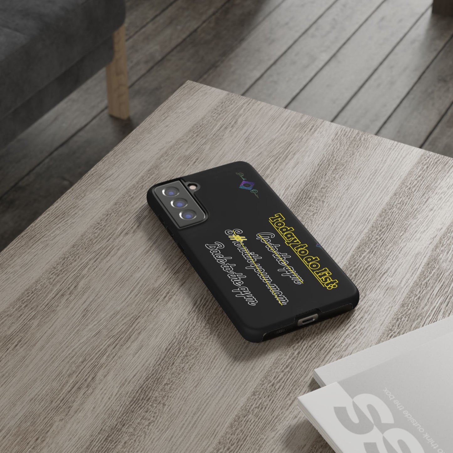 BlackOnion Brand New Phone Case - with Motivational Workout Motif’Today to do list ‘💪🔥🫵