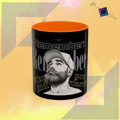 BlackOnion Coffee Mug - 11oz with Workout Motif ‘Remember ’🔥💪🫵