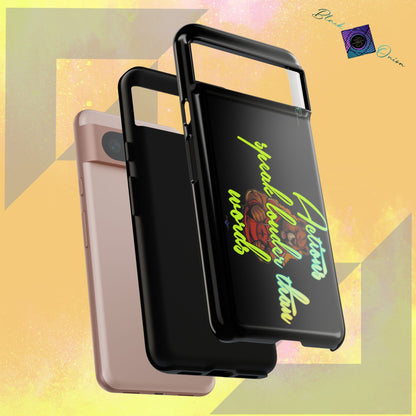 BlackOnion Brand New Phone Case - with Motivational Workout Motif ‘Actions speak lauder ‘💪🔥🫵
