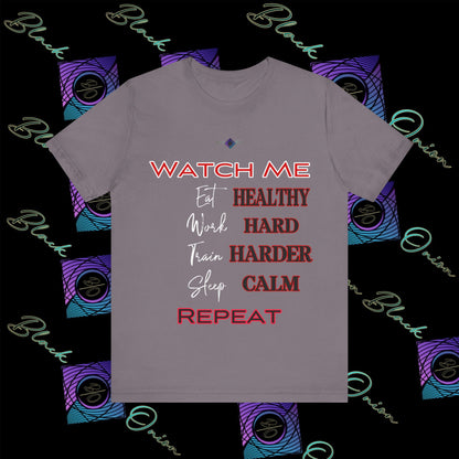 BlackOnion "Watch Me" T-Shirt with Workout Motif V3  💪🔥