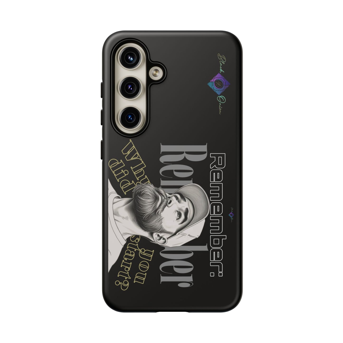 BlackOnion Brand New Phone Case - with Motivational Workout Motif’Remember ‘💪🔥🫵
