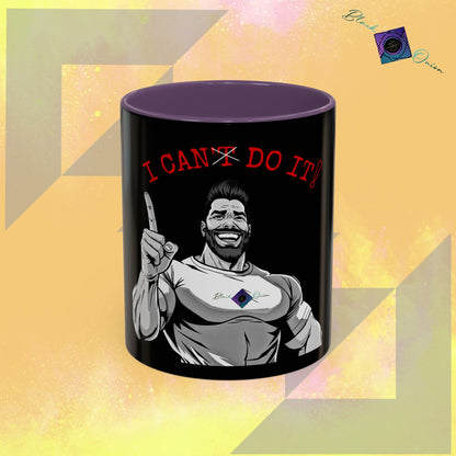 BlackOnion Coffee Mug - 11oz with Workout Motif ‘I Can Do It ’🔥💪🫵