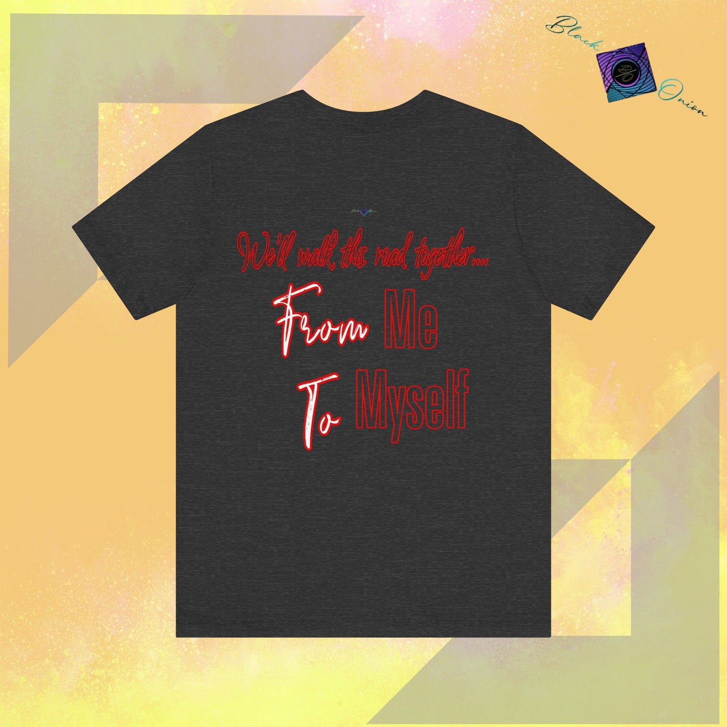 BlackOnion T-Shirt with Workout Motif 'From Me ,To Myself'🔥💪🫵