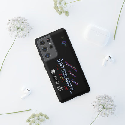 BlackOnion Brand New Phone Case - with Motivational Workout Motif’Don’t think ‘💪🔥🫵