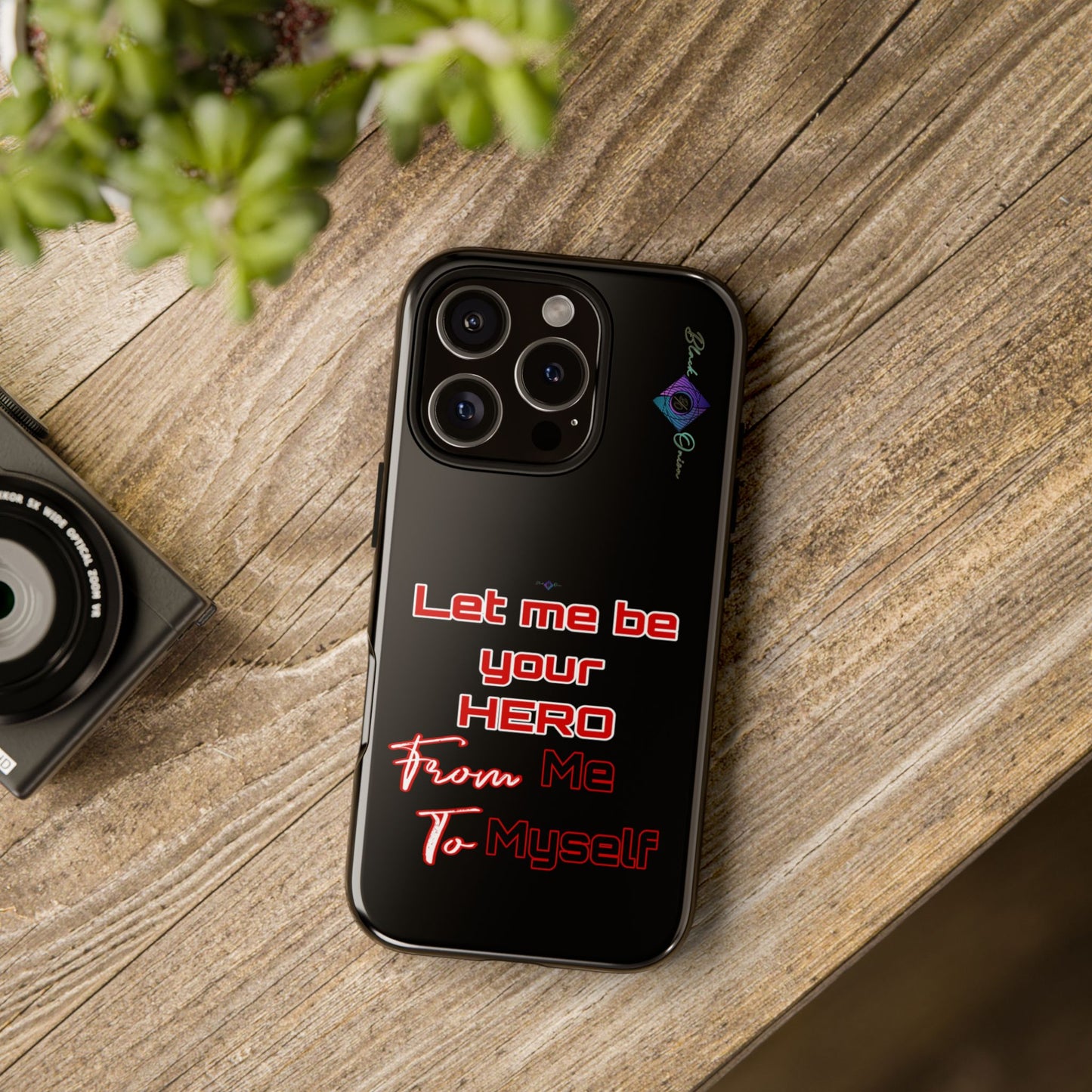 BlackOnion Brand New Phone Case - with Motivational Workout Motif’Let me be your Hero ‘💪🔥🫵
