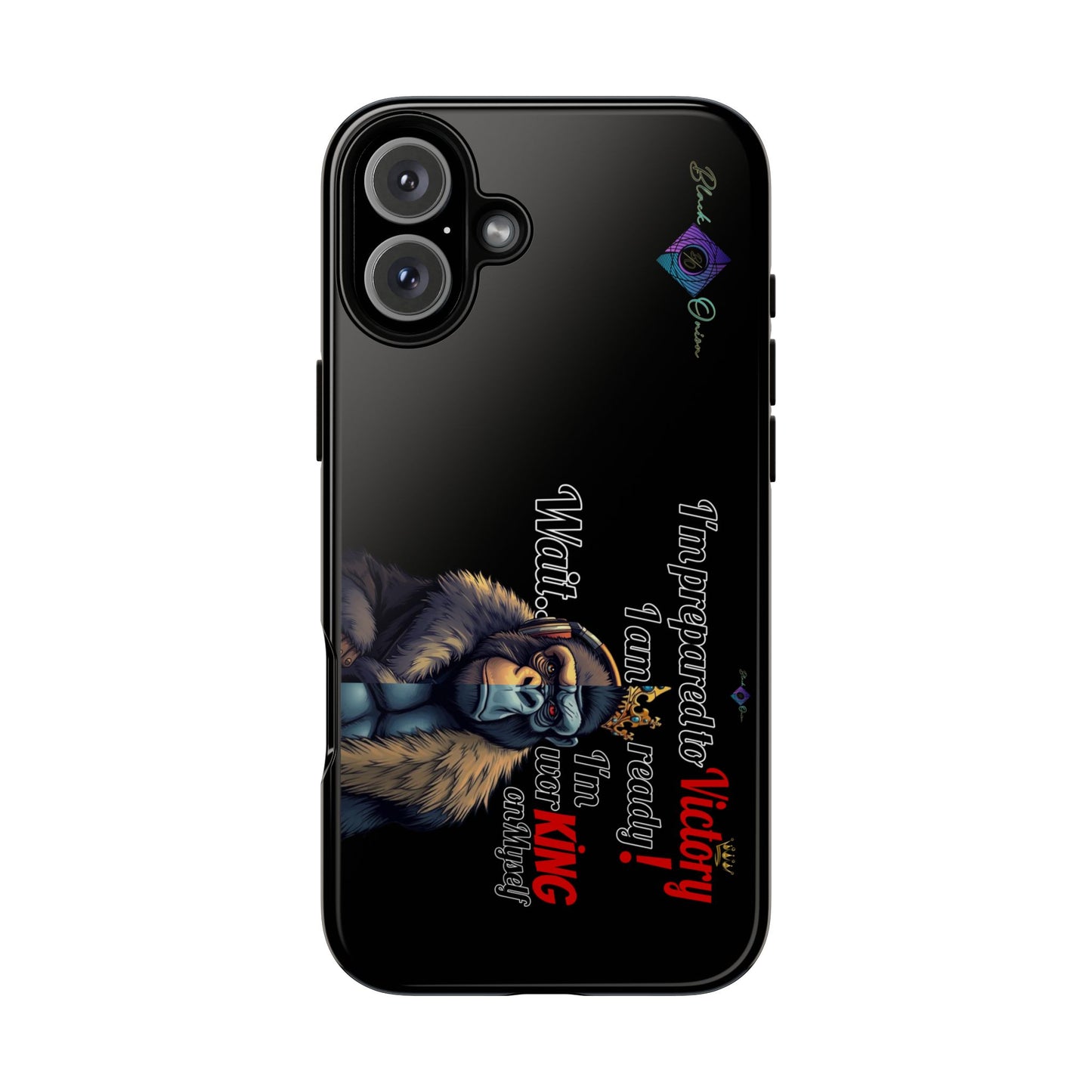 BlackOnion Brand New Phone Case - with Motivational Workout Motif’Victory 👑‘💪🔥🫵