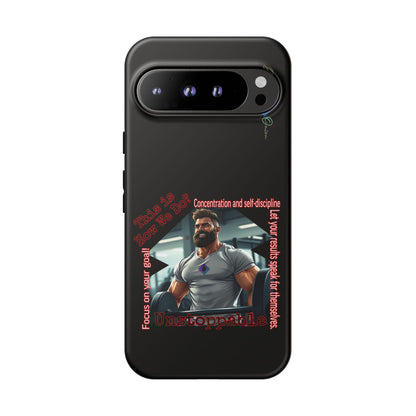 BlackOnion Brand New Phone Case - with Motivational Workout Motif’Unstoppable ‘💪🔥🫵