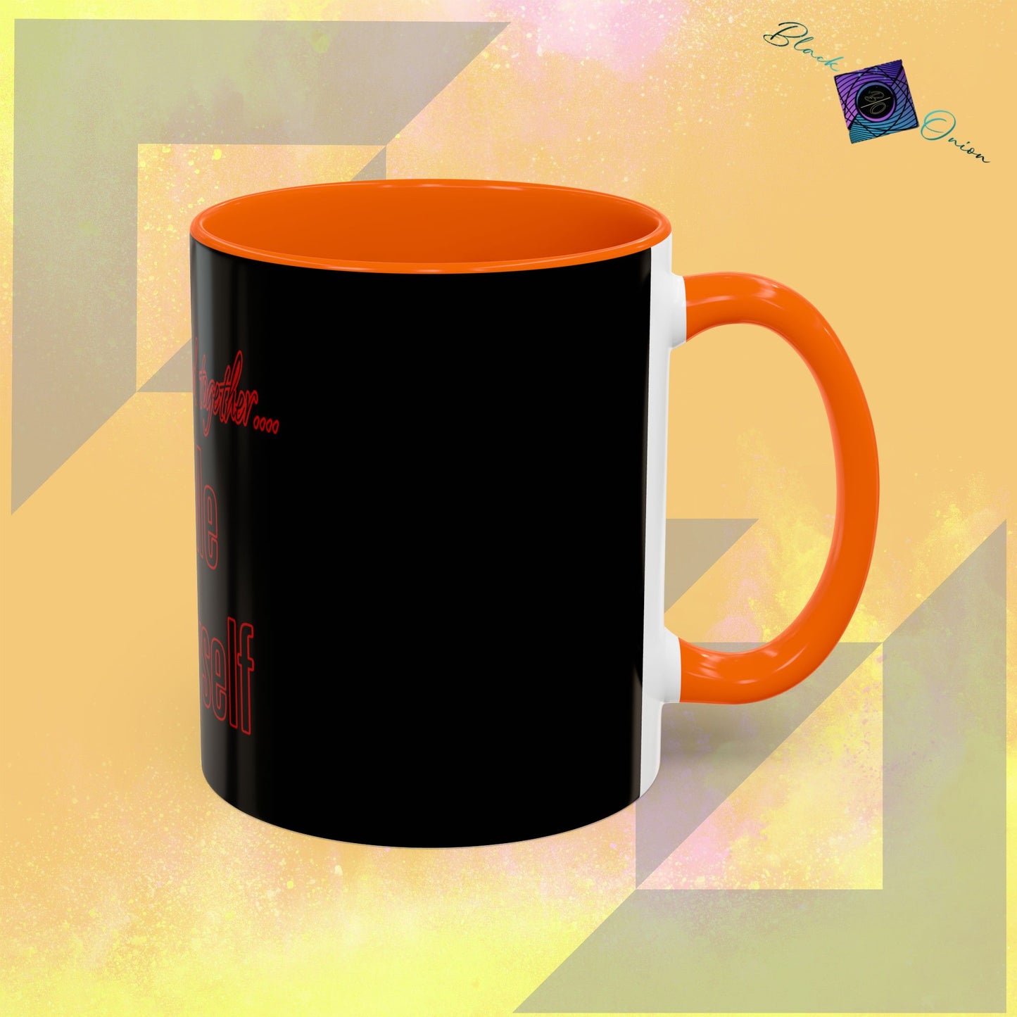 BlackOnion Coffee Mug - 11oz with Workout Motif ‘We’ll walk this road together’🔥💪🫵