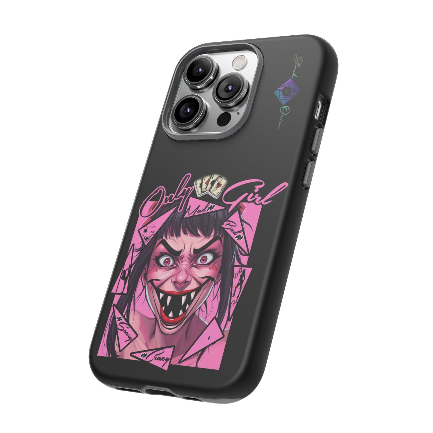 BlackOnion Brand New Phone Case - with Motivational Workout Motif’ Mad Girl💋🌸 ‘🔥🫵