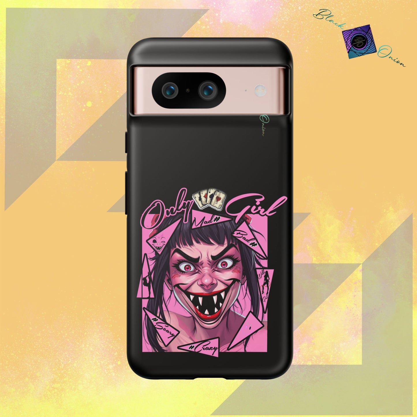 BlackOnion Brand New Phone Case - with Motivational Workout Motif’ Mad Girl💋🌸 ‘🔥🫵