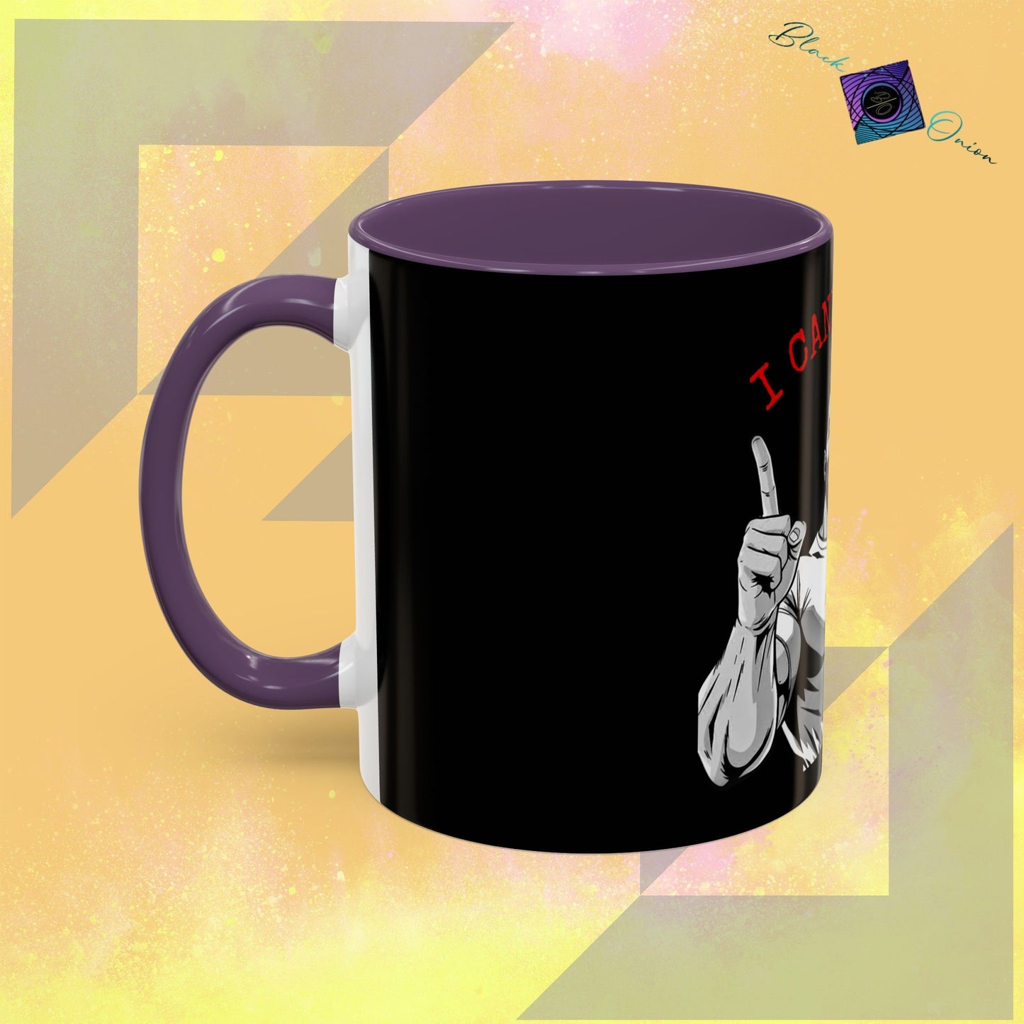 BlackOnion Coffee Mug 2 with Workout Motif ‘I Can Do It V2’🫵🔥💪