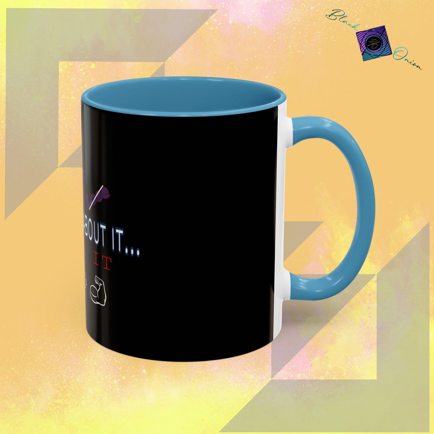 BlackOnion Coffee Mug Serial 2 with Workout Motif ‘Don’t think ‘🫵🔥💪