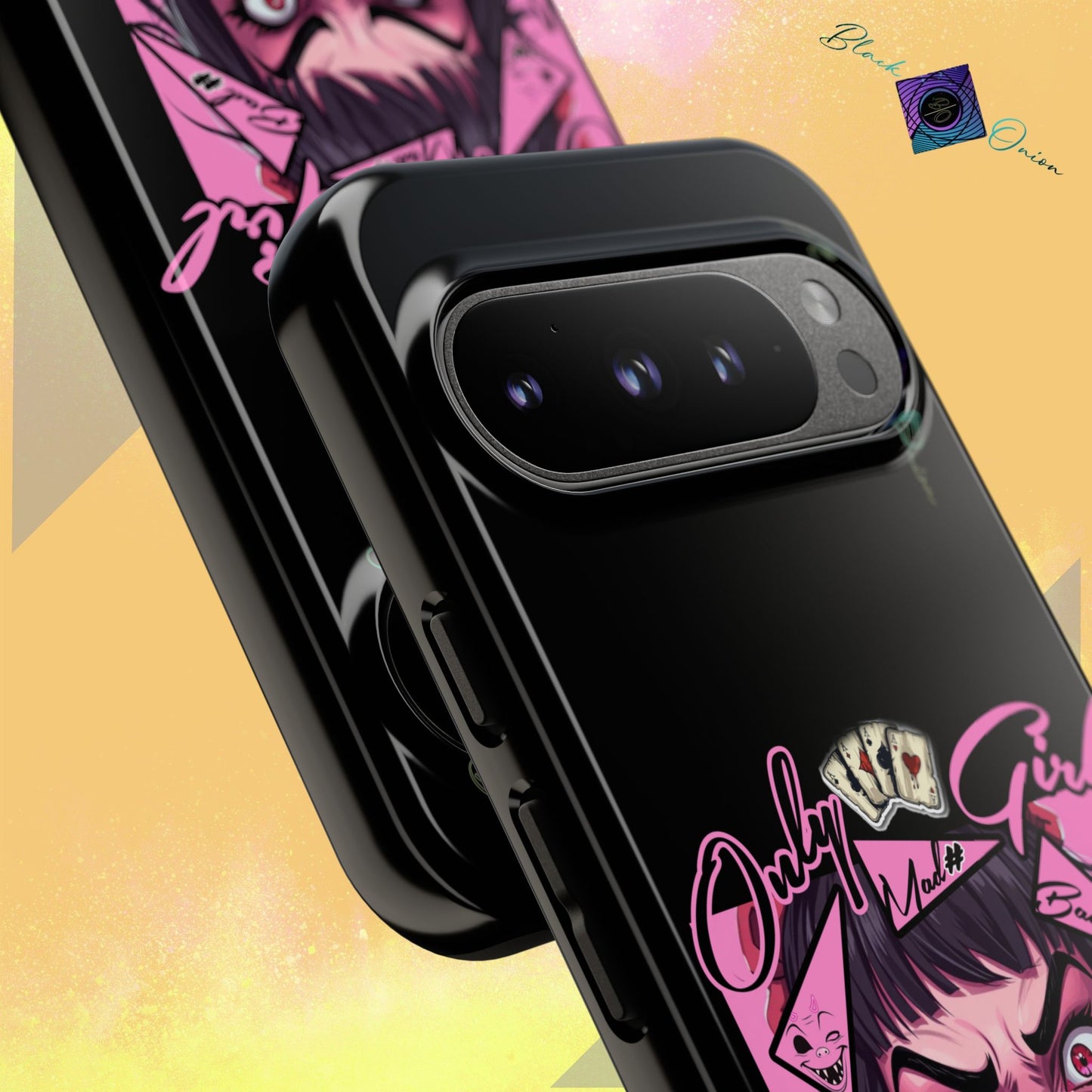 BlackOnion Brand New Phone Case - with Motivational Workout Motif’ Mad Girl💋🌸 ‘🔥🫵