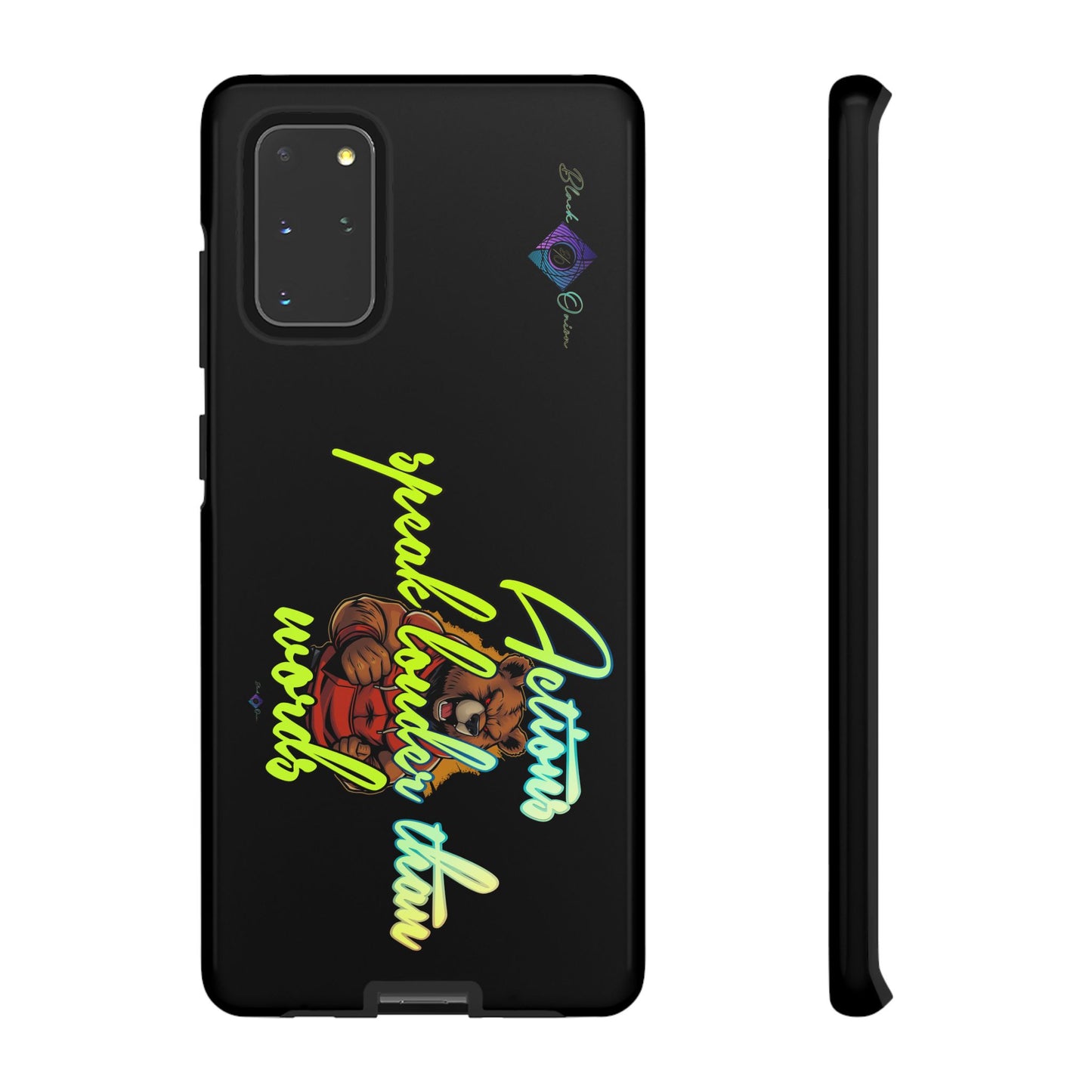 BlackOnion Brand New Phone Case - with Motivational Workout Motif ‘Actions speak lauder ‘💪🔥🫵
