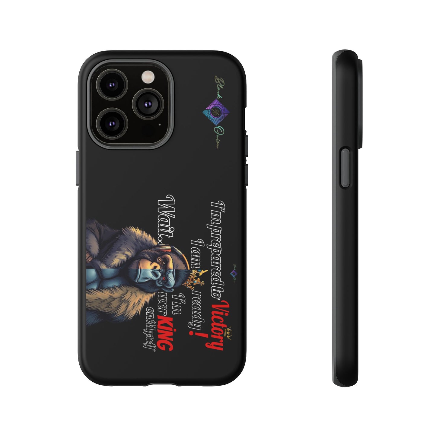 BlackOnion Brand New Phone Case - with Motivational Workout Motif’Victory 👑‘💪🔥🫵