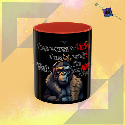 BlackOnion Coffee Mug - 11oz with Workout Motif ‘Victory 👑’🔥💪🫵