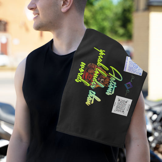 BlackOnion Rally Towel – Vibrant Sports Towel with Workout Motif 🔥💪🫵