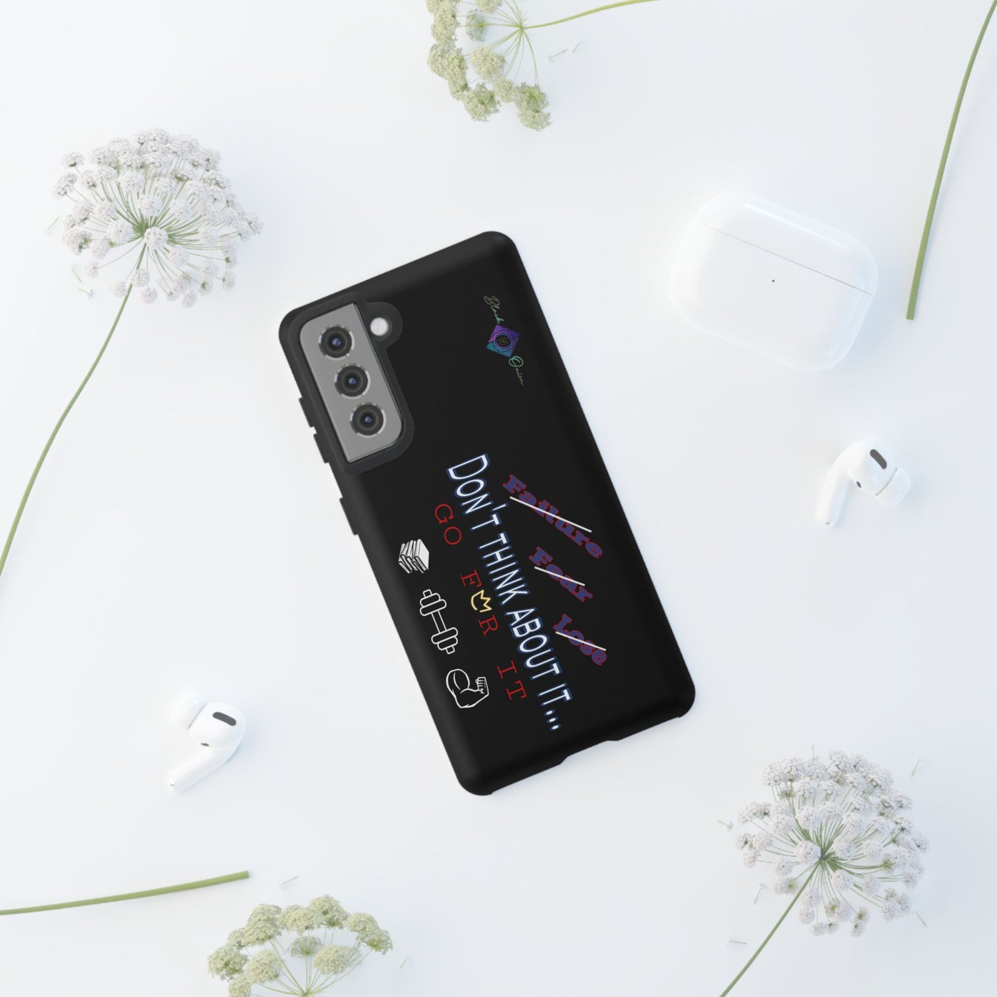 BlackOnion Brand New Phone Case - with Motivational Workout Motif’Don’t think ‘💪🔥🫵