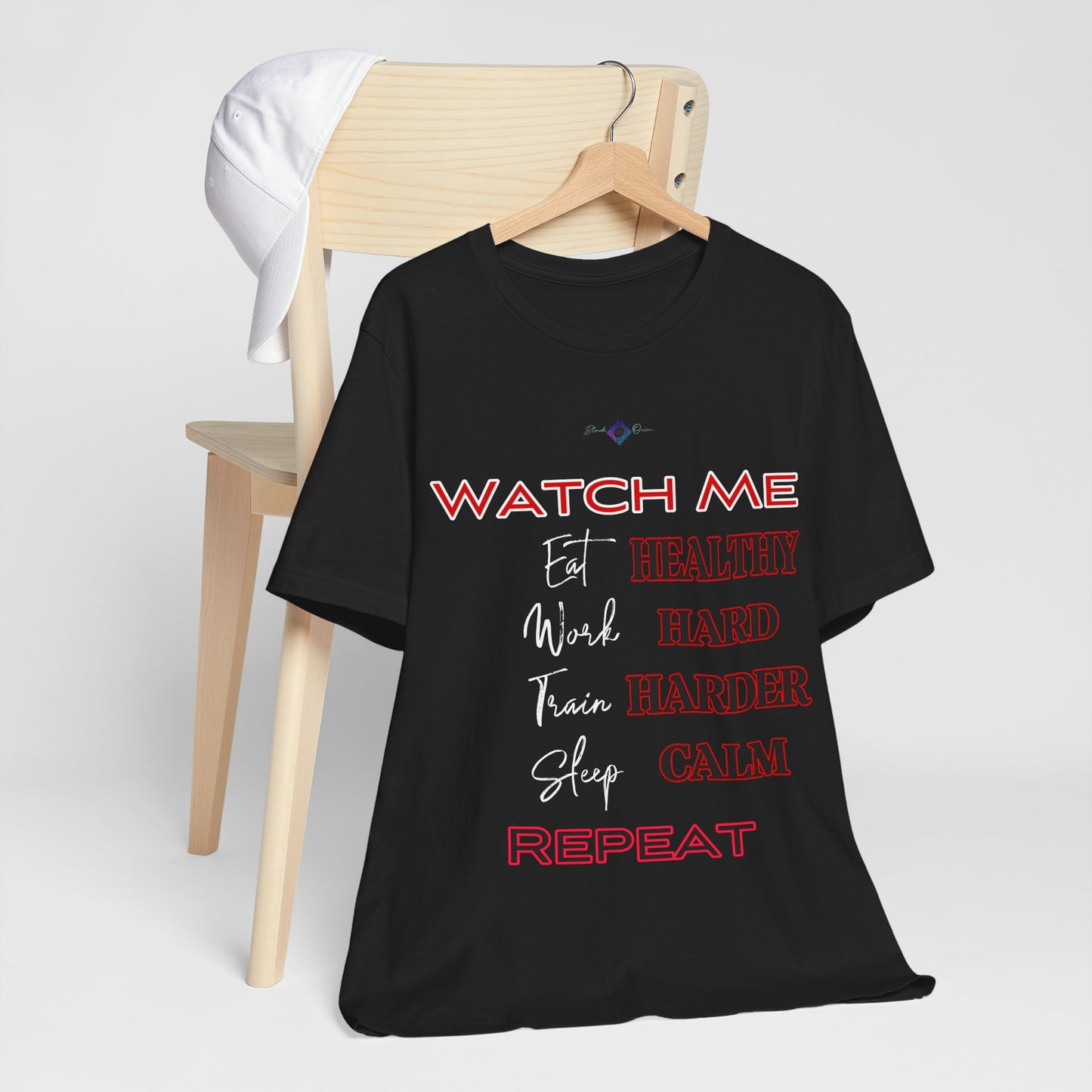BlackOnion "Watch Me" T-Shirt with Workout Motif V3  💪🔥